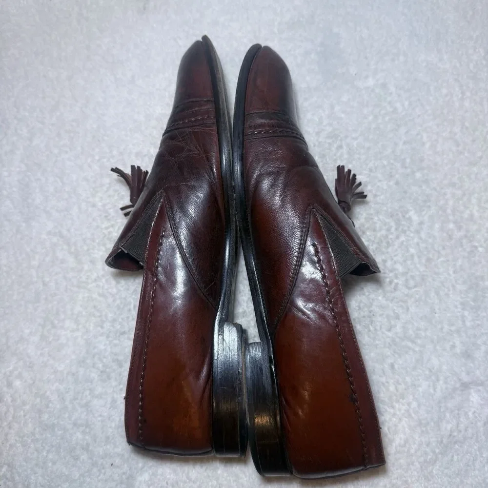 Men's Vintage FLORSHEIM Barletta Dress Shoes Brown Loafer Slip On Size 11D